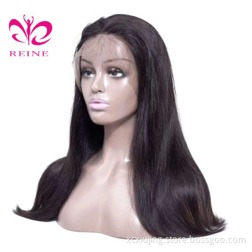 Manufacturer Brazilian Human Hair straight Cuticle Aligned Baby Hair Wig Transparent lace Frontal double drawn  Human Hair wig